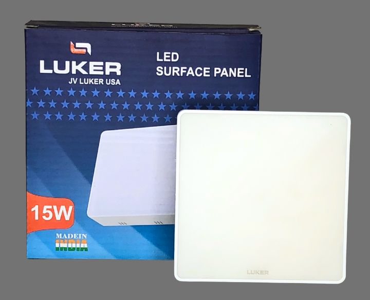 Luker Liso LED Surface Panel Trimless Square White Body White Light 